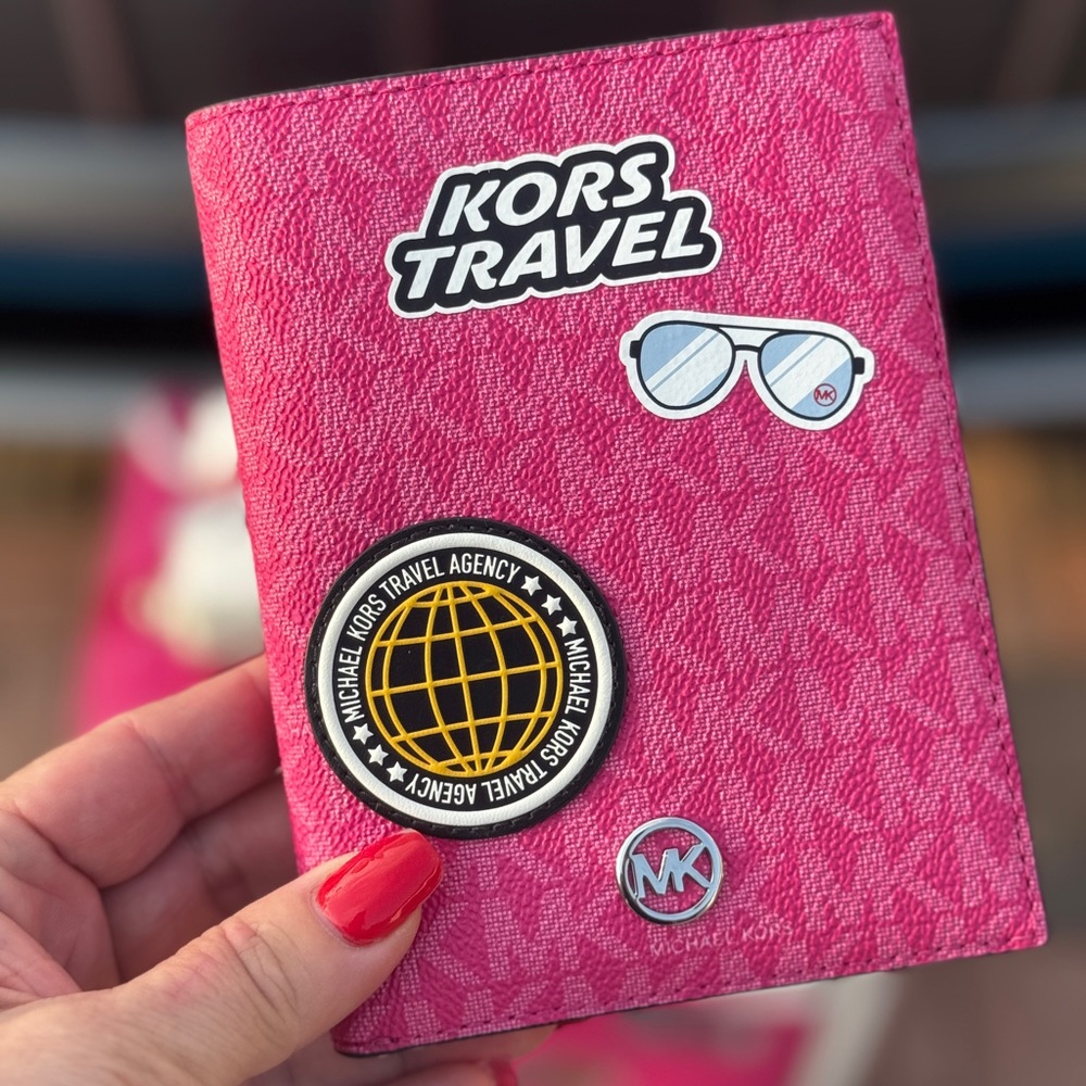 Jet Set Travel Medium Embellished Signature Logo Passport Case